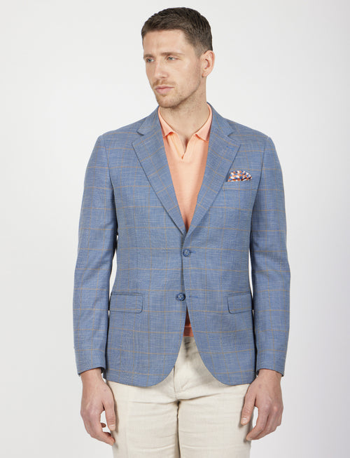 Dobby fabric check jacket 