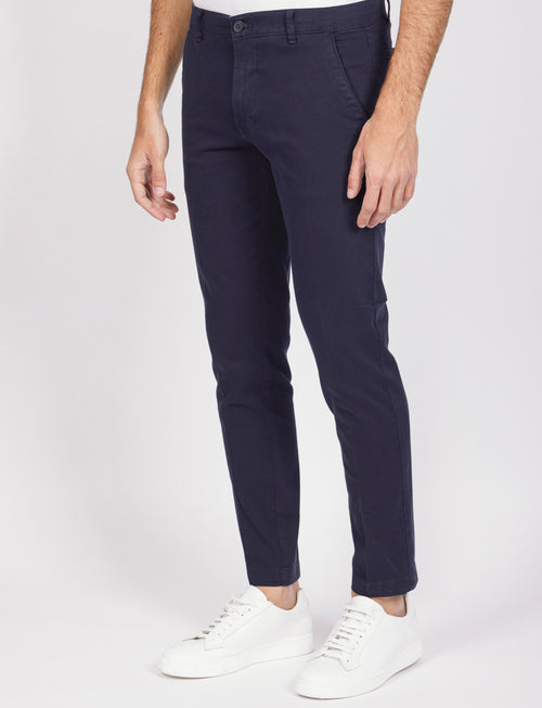 Pantaloni in dobby di cotone