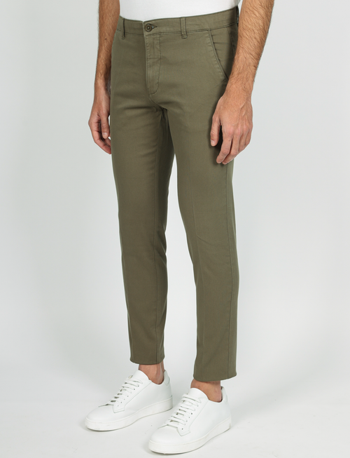 Pantaloni in dobby di cotone_Luigi Fusaro