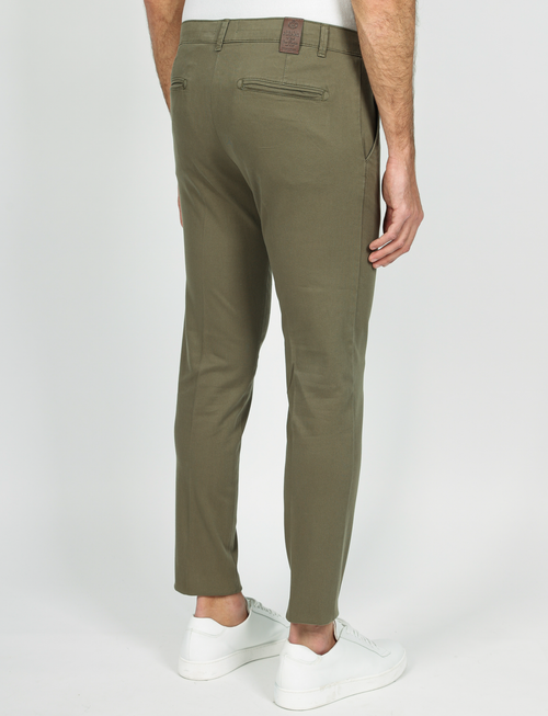 Pantaloni in dobby di cotone