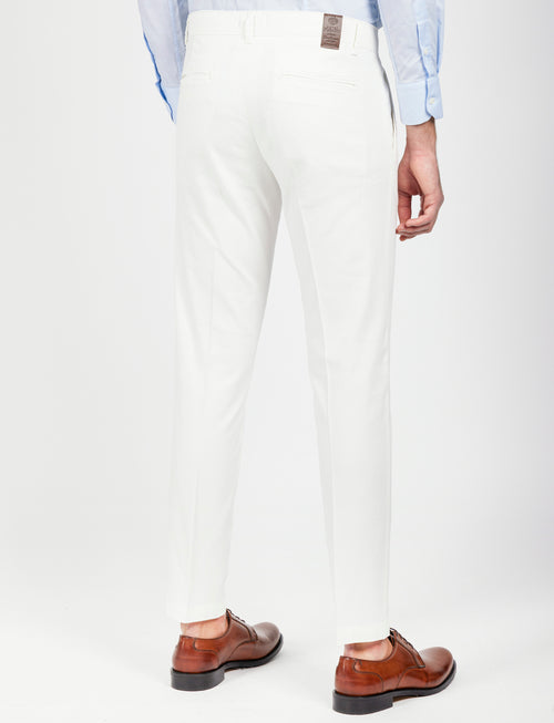 Pantaloni in dobby di cotone