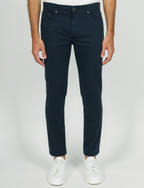Five-pocket trousers in cotton satin