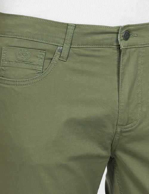 Pantaloni cinque tasche in raso di cotone