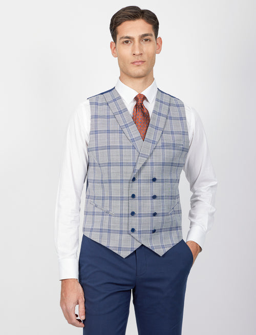 Gilet fantasia galles doppiopetto