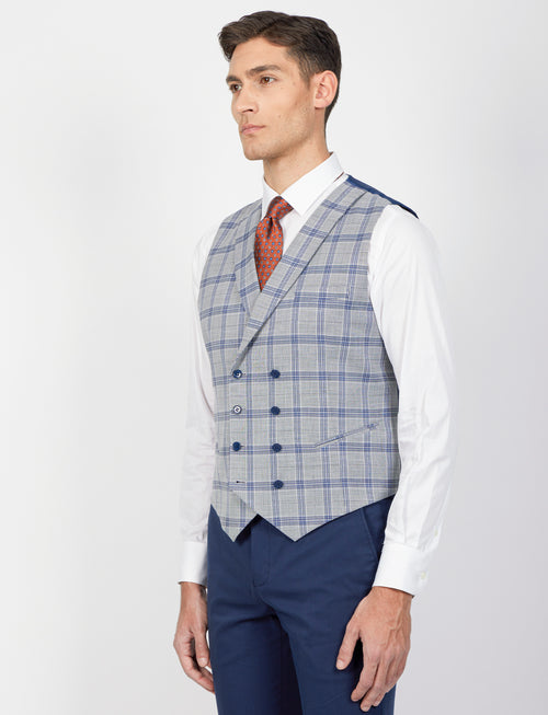 Gilet fantasia galles doppiopetto