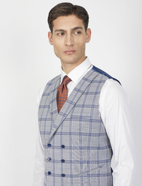 Gilet fantasia galles doppiopetto