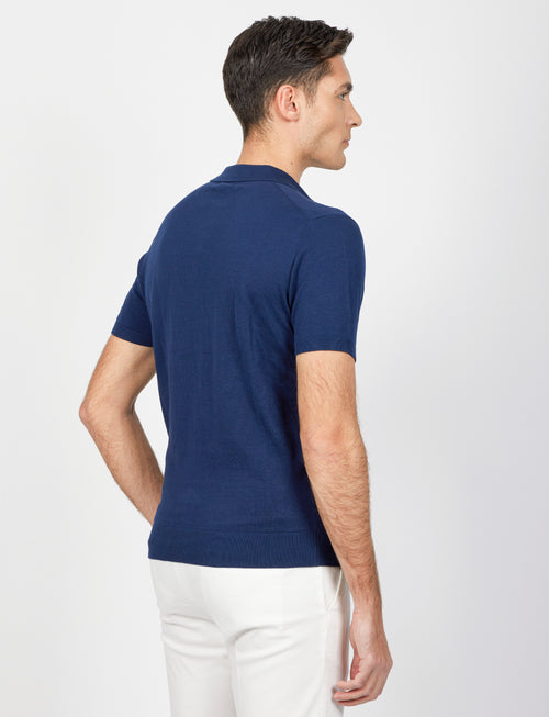 Polo a V in cotone leggero