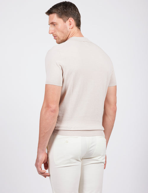 Polo a V in cotone leggero