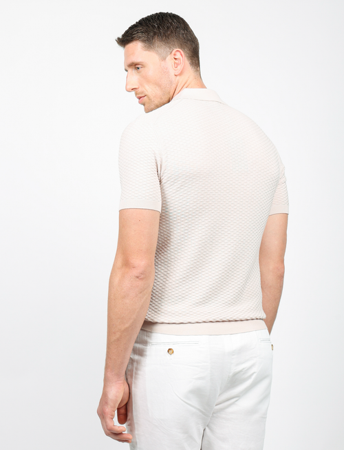Polo in cotone tessuto jacquard