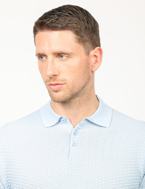 Polo in cotone tessuto jacquard