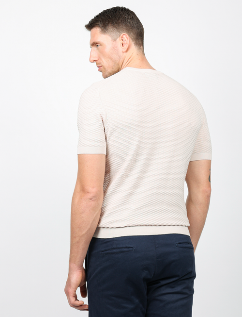 T shirt in cotone tessuto jacquard