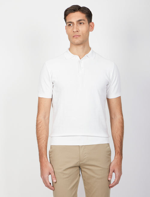 Polo in grana di riso stone wash