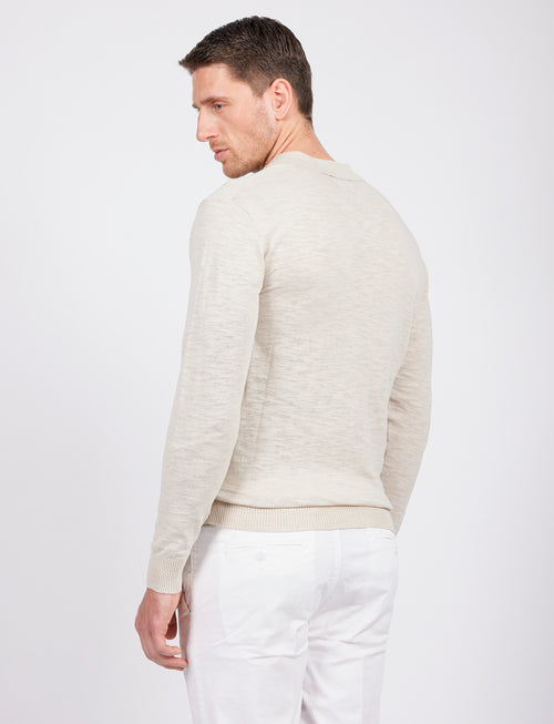 Polo a maniche lunghe stone wash