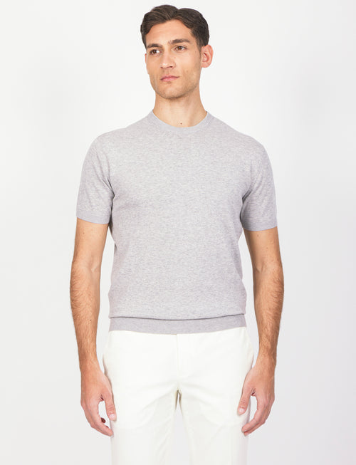 T shirt in cotone leggero |Colore:Grigio mel.