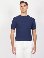 T shirt in cotone tessuto jacquard