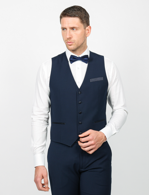 Gilet cerimonia con dettagli in raso