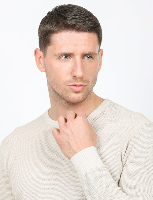Maglia in grana di riso 100% cotone