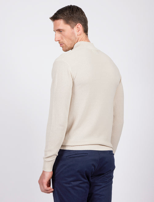 Maglia in grana di riso stone wash scollo a v