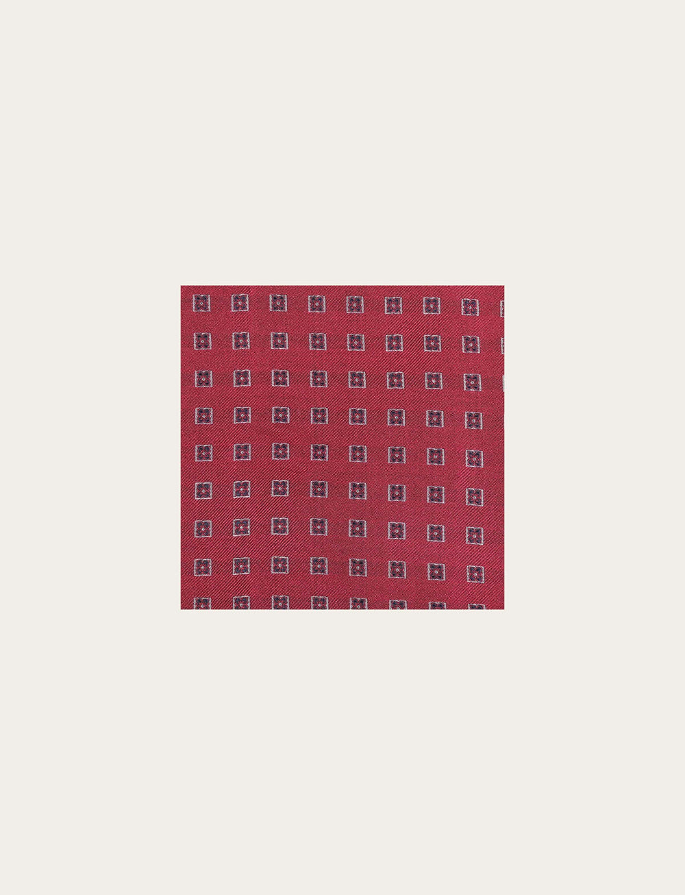 Silk clutch bag with geometric micro flower pattern 