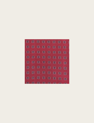 Pochette in seta fantasia geometrica micro fiore