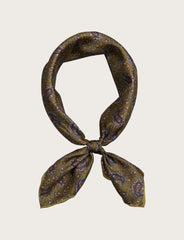 Cashmere patterned silk scarf 