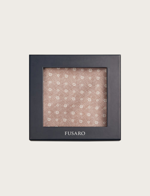 Foulard in seta fantasia geometrica floreale