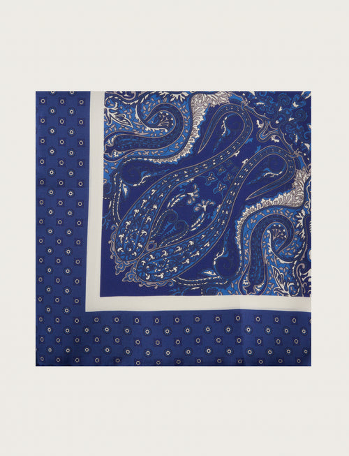 Foulard in seta fantasia geometrica floreale