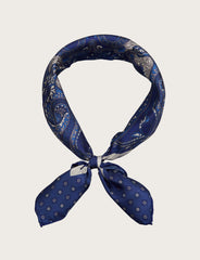 Foulard in seta fantasia geometrica floreale