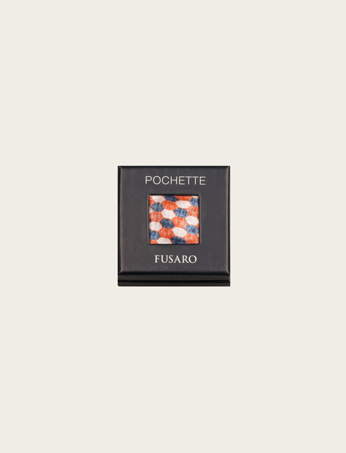 Pochette in seta con disegno geometrico