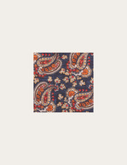 Pochette in seta fantasia paisley floreale