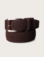 Elastic braided belt