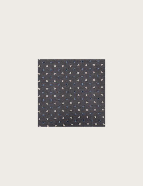Pochette in seta disegno geometrico