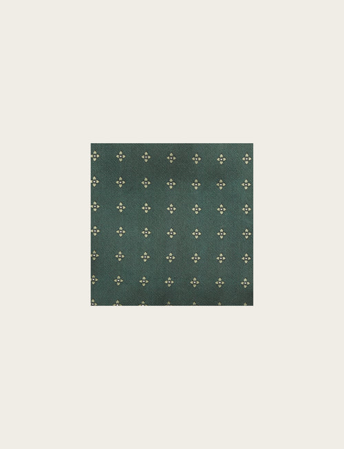 Pochette in seta con fantasia micro fiore
