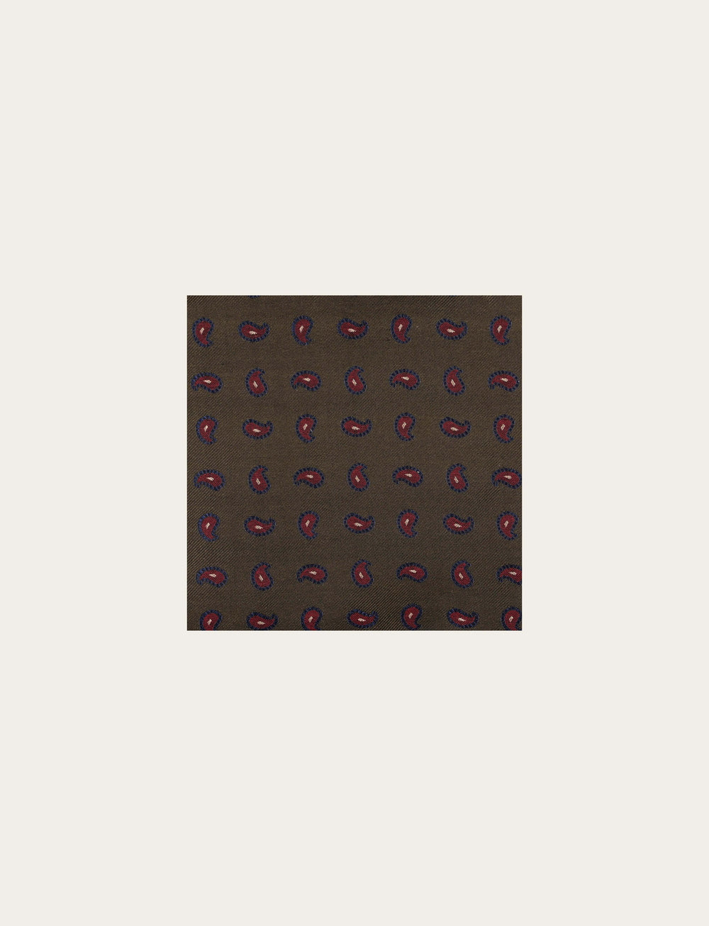 Silk clutch bag with cashmere pattern 