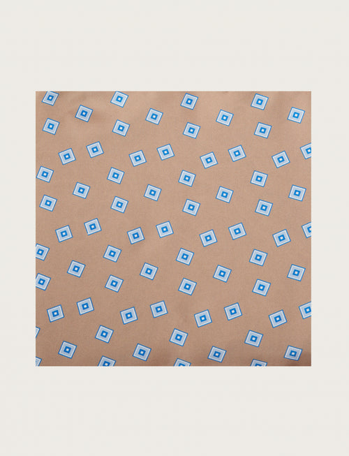 Foulard in seta multi fantasia quattro lati