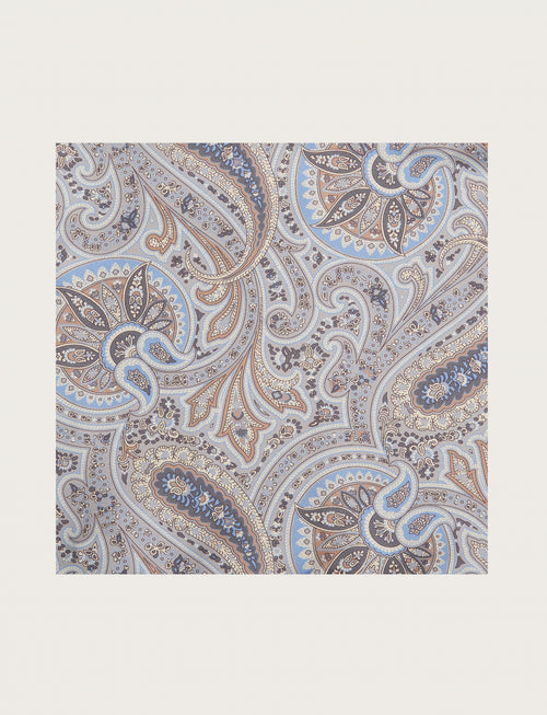Foulard in seta multi fantasia quattro lati
