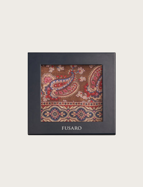 Foulard in seta fantasia paisley floreale