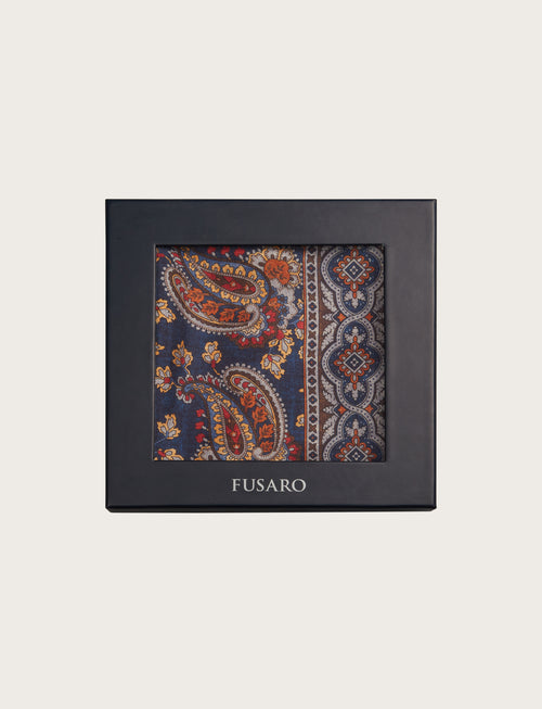 Foulard in seta fantasia paisley floreale