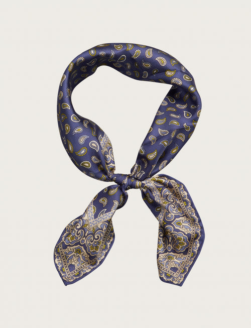 Foulard in seta fantasia cachemire floreale