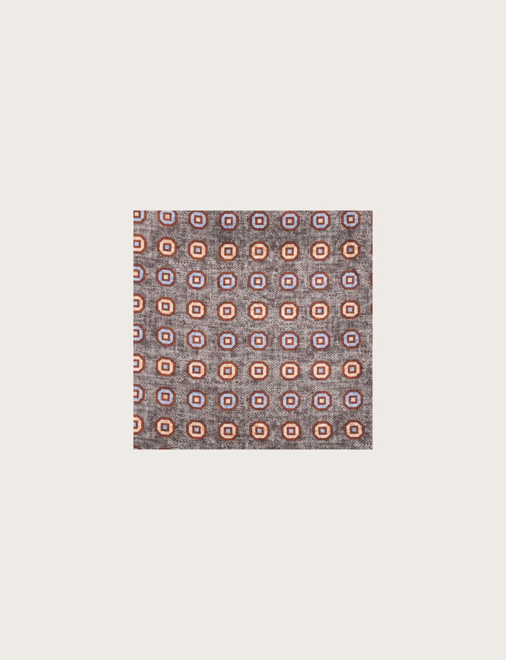 Silk clutch bag with retro geometric pattern 