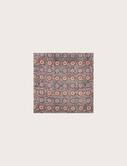 Pochette in seta con motivo geometrico rétro