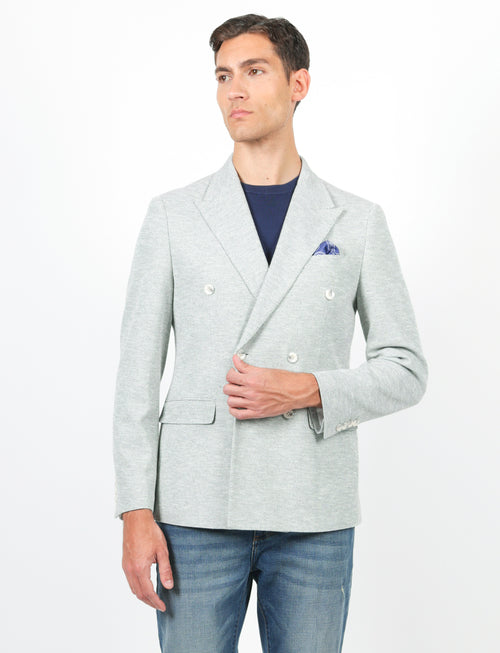 Giacca doppiopetto in maglia