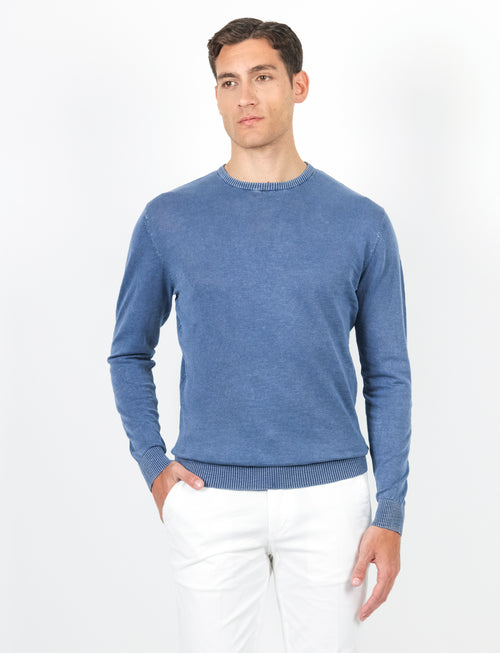 100% stonewashed cotton sweater 