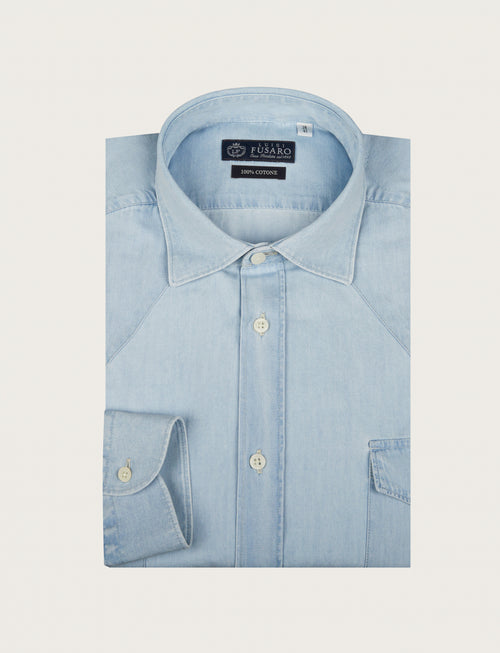 Camicia in denim con tasche