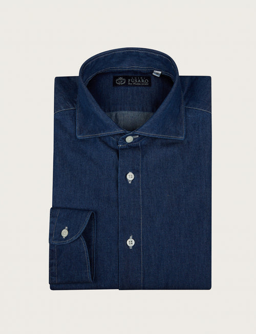 Camicia in denim 100% cotone