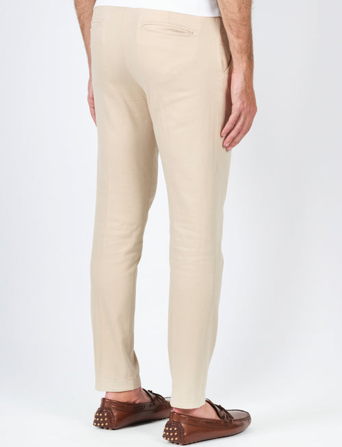 Pantaloni in dobby di cotone