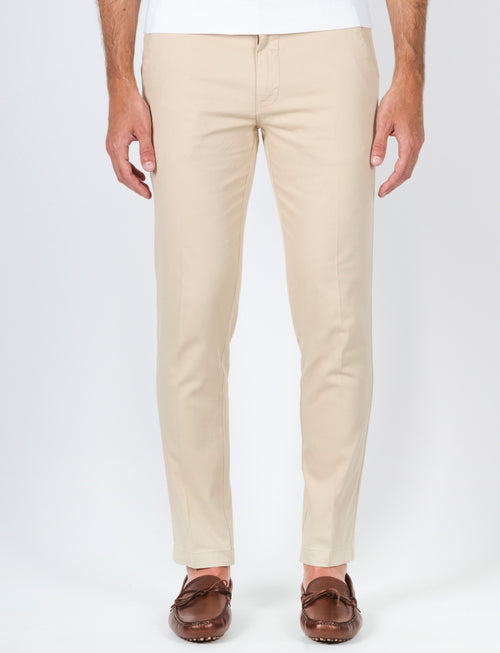 Pantaloni in dobby di cotone