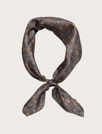 Foulard in seta con motivo geometrico rétro Luigi Fusaro