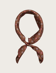 Foulard in seta con motivo geometrico rétro