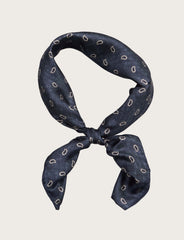 Foulard in seta blu paisley